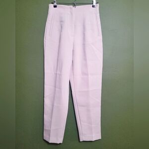 ZARA High Waist Tapered Pants in Ivory - Size Medium